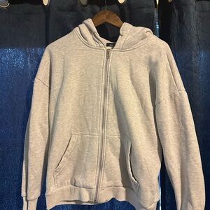 Gray Zip-Up Hoodie